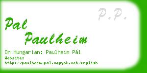 pal paulheim business card