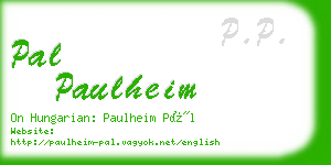 pal paulheim business card